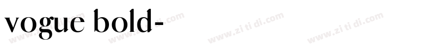 vogue bold字体转换